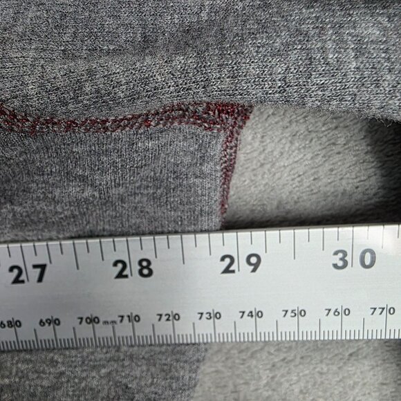 Mens Polo Ralph Lauren Reversible Gray & Burgundy 1/4 Zip Pullover Sweatshirt M - Picture 7 of 9